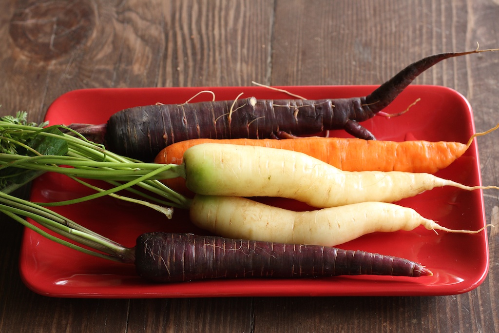 Coloured carrots.